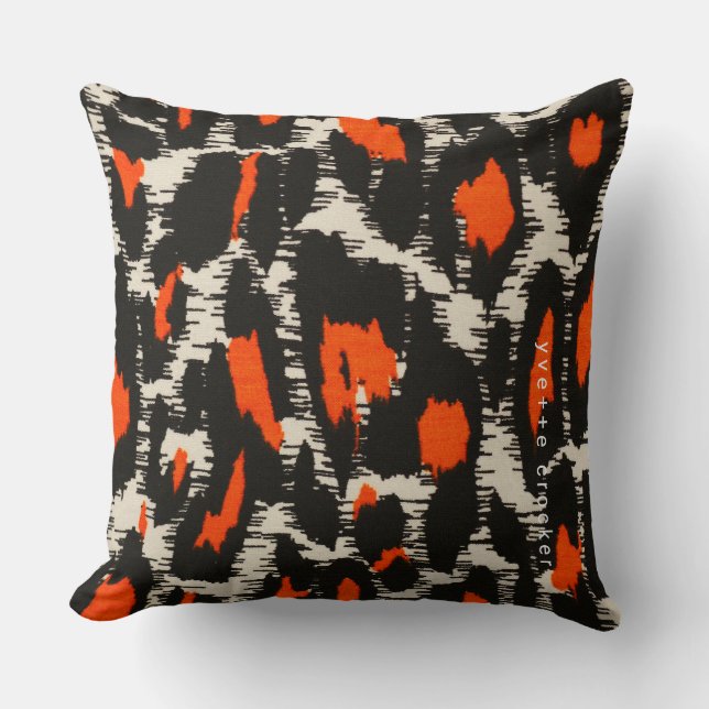 Orange Leopard Pillow (Front)