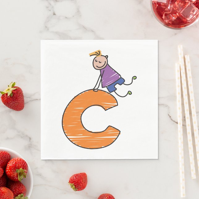 Orange Letter C Napkin (Creator Uploaded)