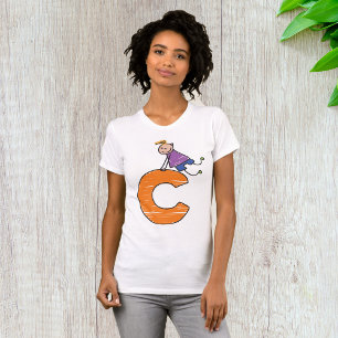 Orange Letter C T-Shirt