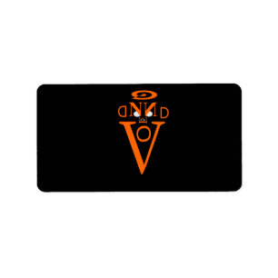 Orange Letter Face Labels