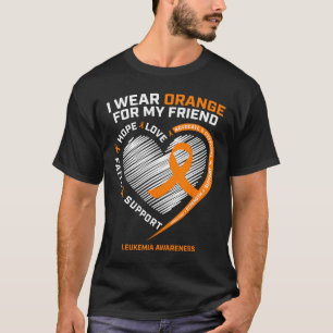 Orange Leukaemia Awareness Friend Gifts Men Women T-Shirt