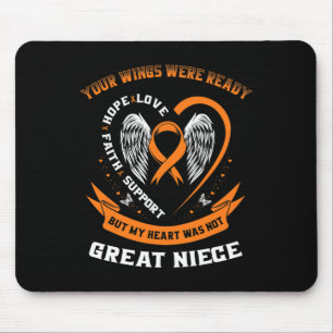 Orange Leukaemia Awareness Great Niece Childhood C Mouse Pad