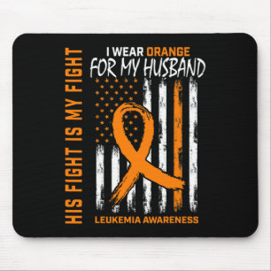 Orange Leukaemia Cancer Awareness Husband American Mouse Pad