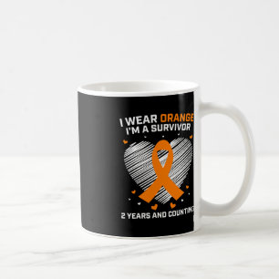 Orange Leukaemia Survivor Gifts 2 Years Cancer Fre Coffee Mug