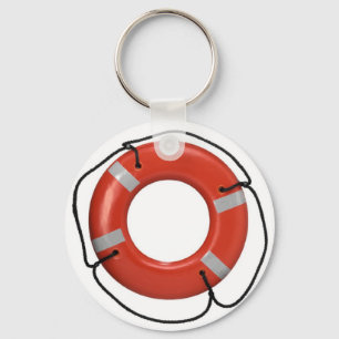 ORANGE LIFE RING KEY RING
