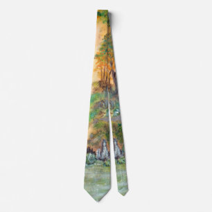 Orange light forest tie