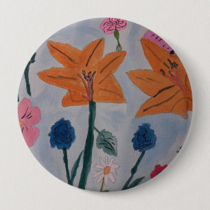 Orange Lilies Badge