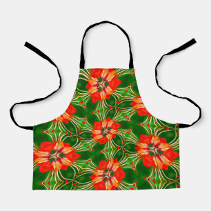 Orange Lilium Flower Apron