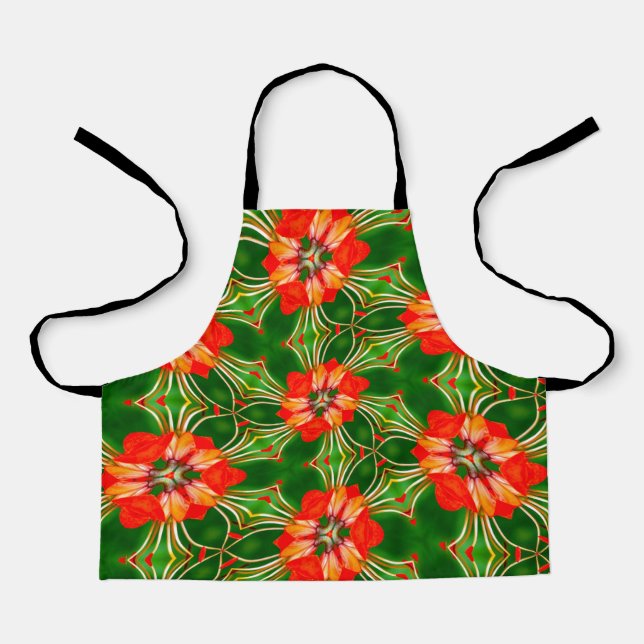 Orange Lilium Flower Apron (Front)