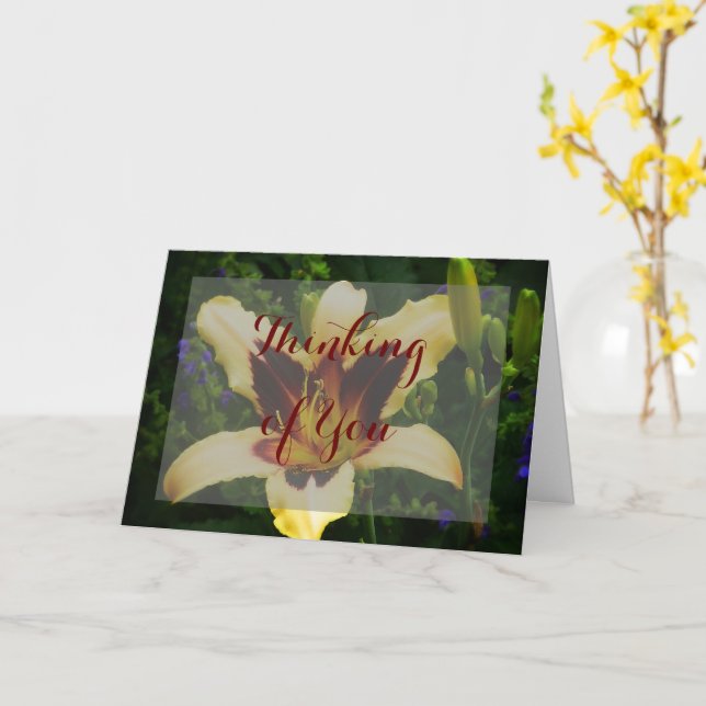 Orange lily card (Yellow Flower)