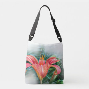 orange lily crossbody bag