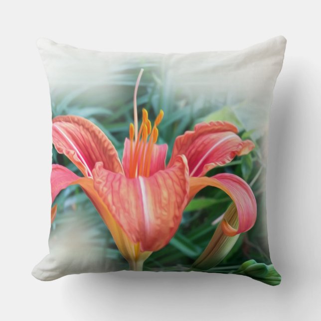 orange lily cushion (Front)