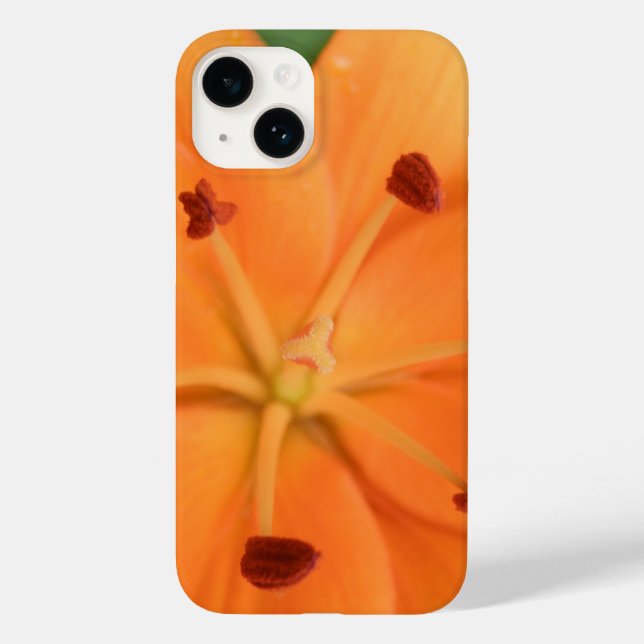 Orange Lily Floral Case-Mate iPhone Case (Back)