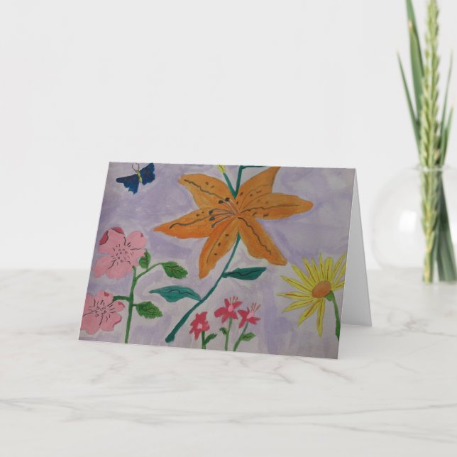 Orange Lily Greeting Card (Front)
