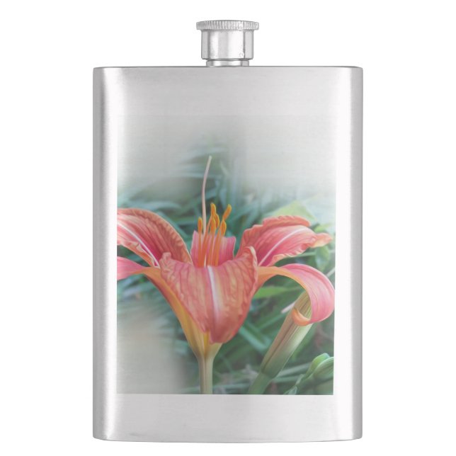 orange lily hip flask (Front)