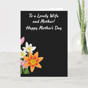 Orange Lily Mothers Day Card