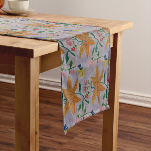 Orange Lily Short Table Runner