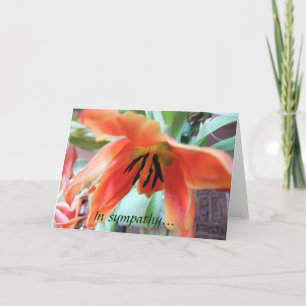 Orange Lily Sympathy Card