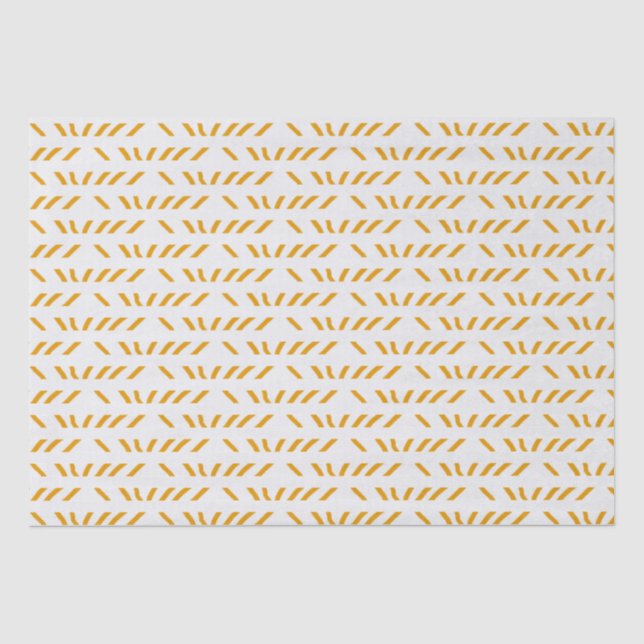 orange line drawing pattern tissue paper (Front)