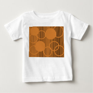 Orange Lined Circles Baby T-Shirt