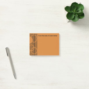 Orange Lined Circles Post-it Notes