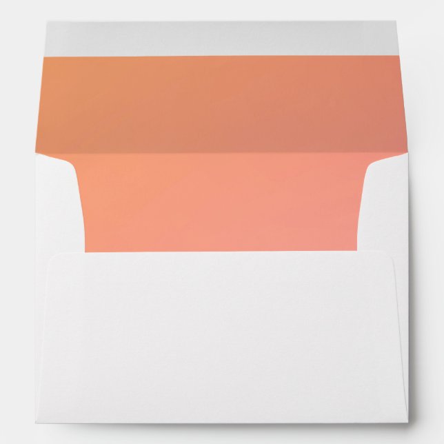 Orange Lined  Envelope (Back (Bottom))