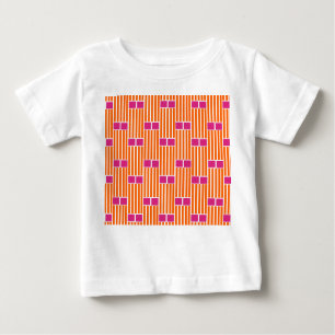 Orange Lines and Pink Boxes  Baby T-Shirt