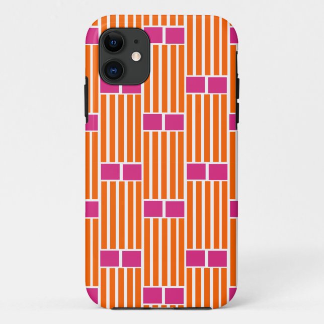 Orange Lines and Pink Boxes  Case-Mate iPhone Case (Back)