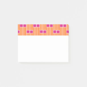 Orange Lines and Pink Boxes  Post-it Notes