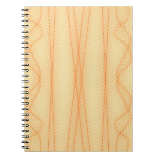 Orange lines on yellow background  notebook