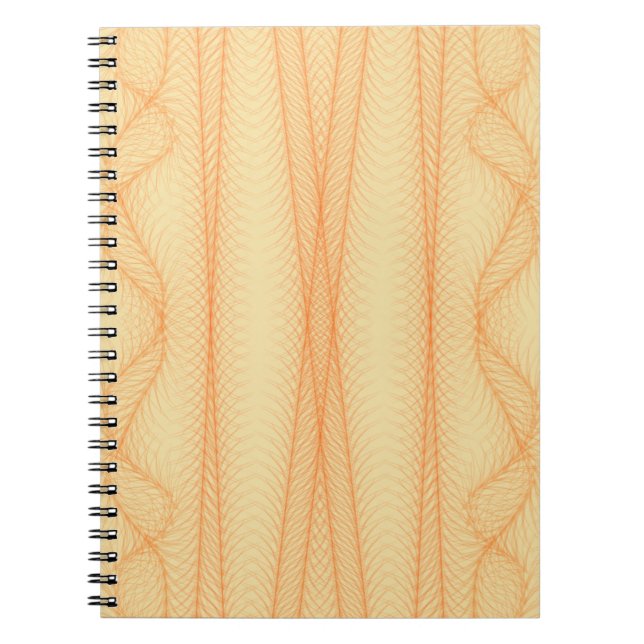 Orange lines on yellow background  notebook (Front)