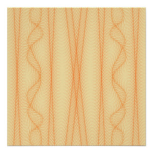 Orange lines on yellow background poster