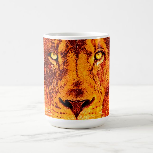 Orange Lion Face Magic Mug (Center)
