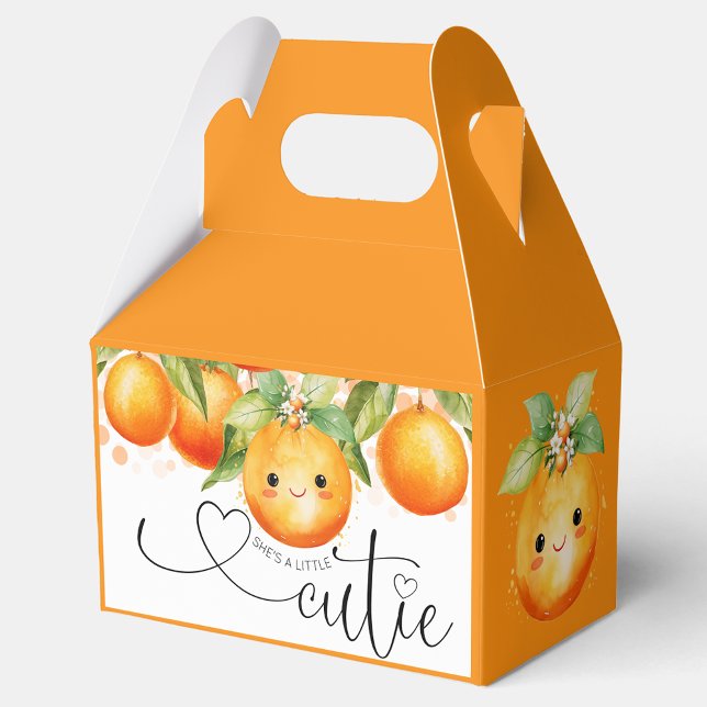 Orange Little Cutie Orange Citrus Baby Shower Favour Box (Creator Uploaded)