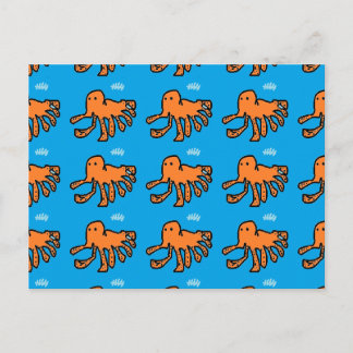 Orange little Octopuses By Master C..M.F.B Postcard