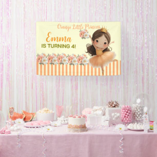 Orange Little Princess Ball Banner