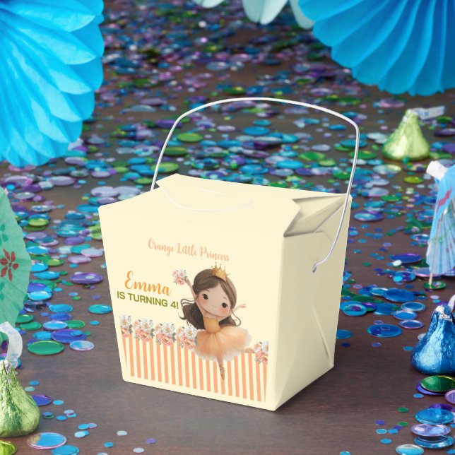 Orange Little Princess Ball Favour Box (Party)