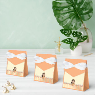 Orange Little Princess Ball Favour Box