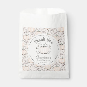 Orange Little Pumpkin Baby Shower Thank You Favour Bag