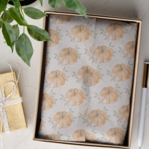 Orange Little Pumpkin Pattern Fall Baby Shower Tissue Paper