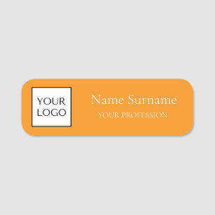 Orange Logo Promotional  Name Tag
