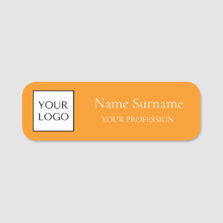 Orange Logo Promotional  Name Tag