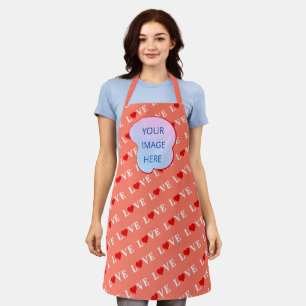 Orange LOVE Heart Apron