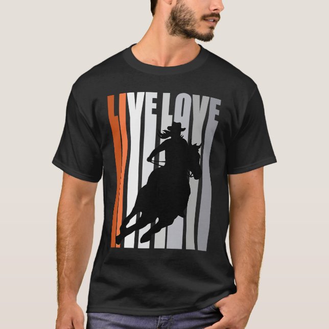 Orange Love Rodeo Barrel Racing Race Racer Women C T-Shirt (Front)