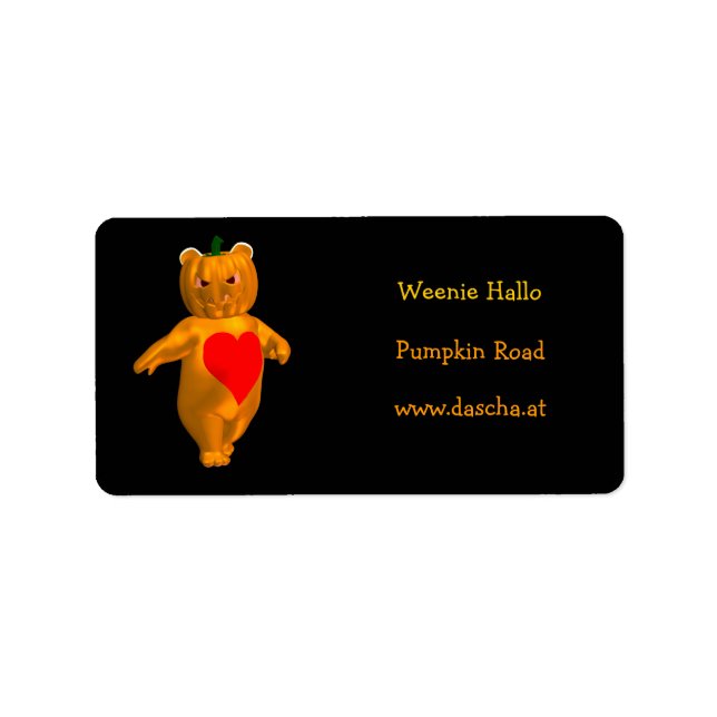 Orange lovely Bear Label (Front)