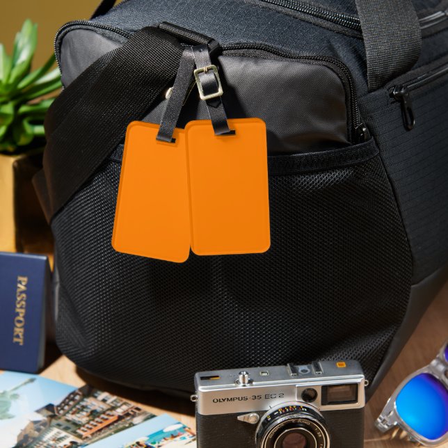 Orange Luggage Tag (Front & Back)