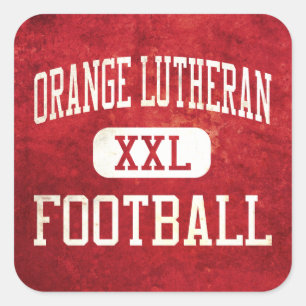 Orange Lutheran Lancers Football Square Sticker