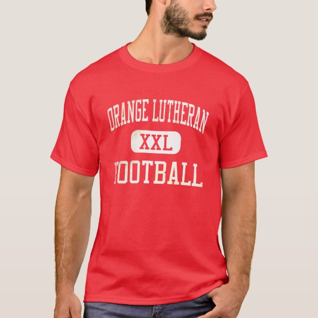 Orange Lutheran Lancers Football T-Shirt (Front)