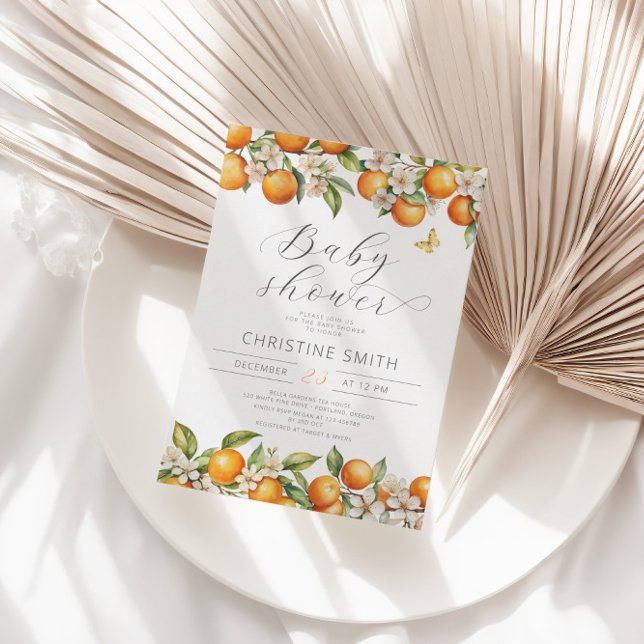 Orange Mama's Main Squeeze Baby Shower Invitation (Creator Uploaded)