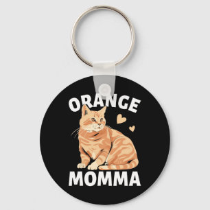 Orange Mamma Cat Cute Cat Lovers Key Ring
